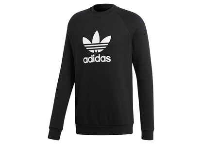 adidas Trifoil Warm-Up Crew Sweatshirt Black/White