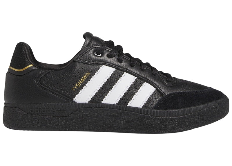 adidas Tyshawn Low Core Black Cloud White Gold Metallic