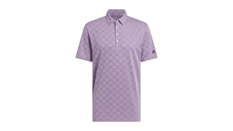 adidas Ultimate365 Hounds Jacquard Polo Shirt Powder Plum Aurora Plum