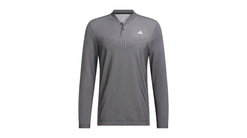 adidas Ultimate365 Tour Primeknit Long Sleeve Polo Shirt Black