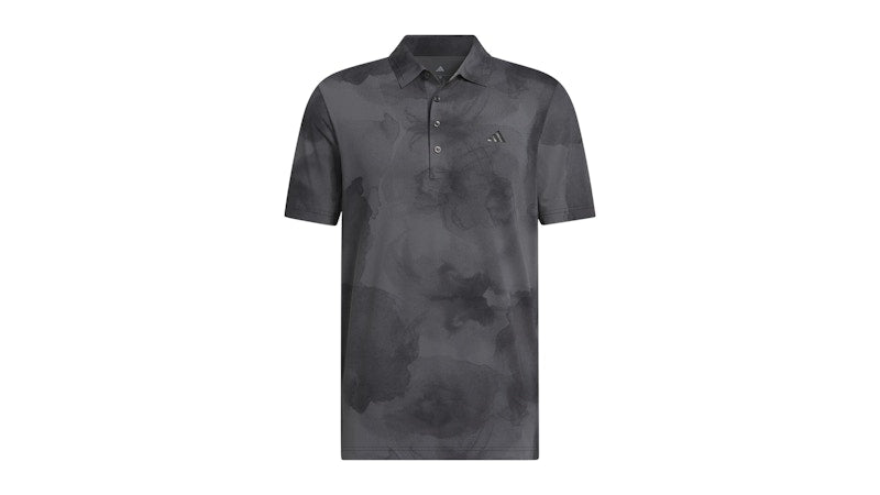 adidas Ultimate365 Tour Printed Cool Feeling Left Chest Polo Shirt Black/Grey Six