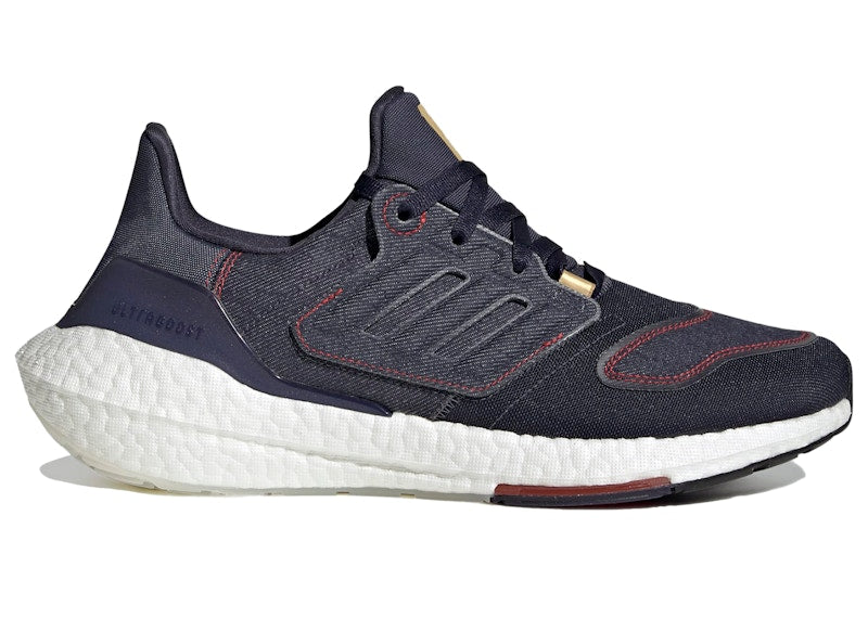 adidas Ultra Boost 22 Denim Shadow Navy Vivid Red