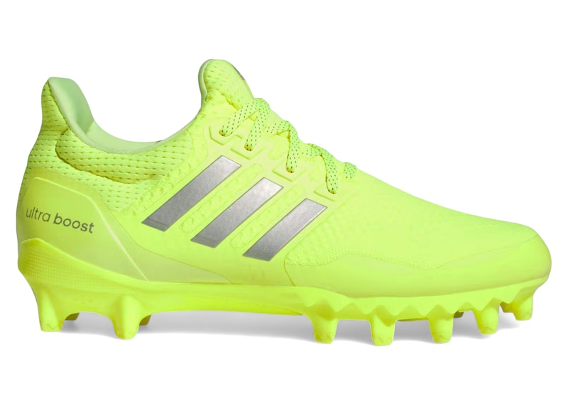 adidas Ultra Boost Football Cleats Solar Yellow Silver Metallic