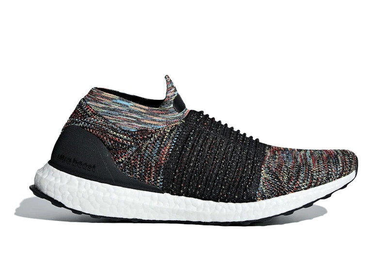 adidas Ultra Boost Laceless Black Shock Yellow Red