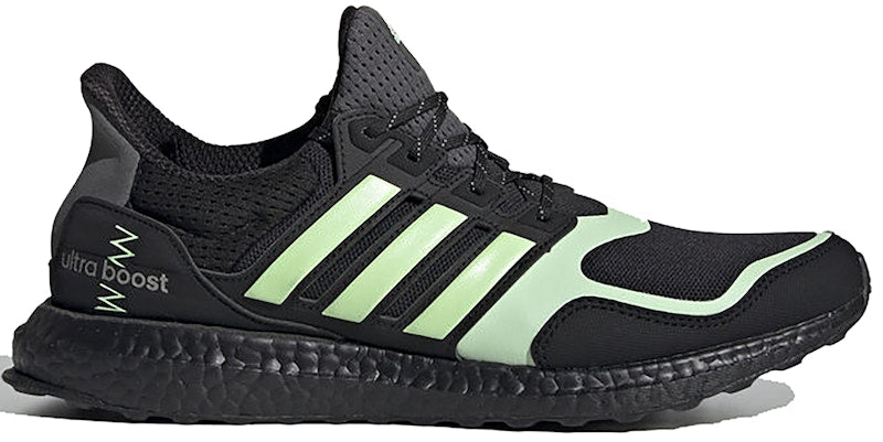 adidas Ultra Boost S&L Core Black Glow Green