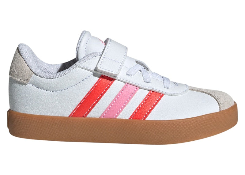 adidas VL Court 3.0 Cloud White Bright Red Bliss Pink (PS)