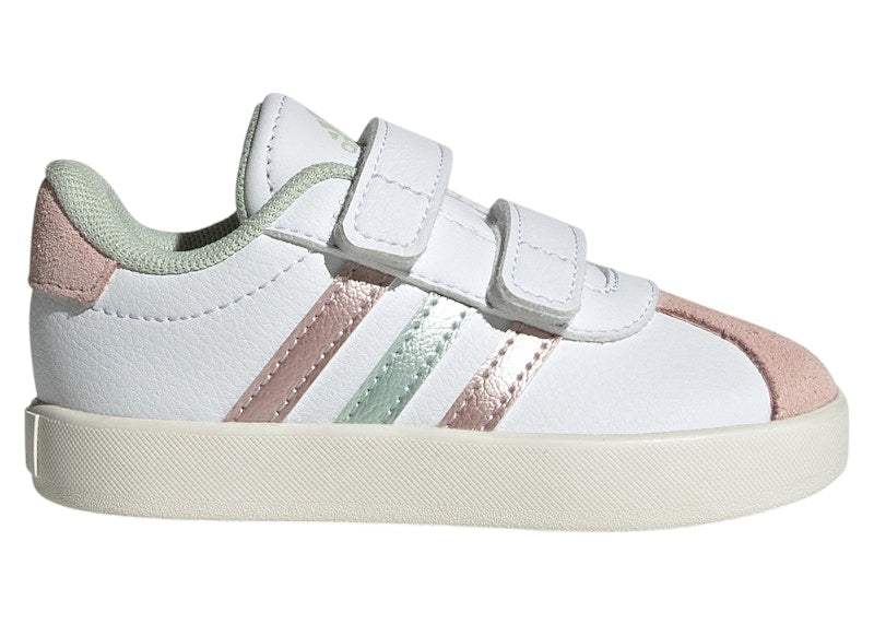 adidas VL Court 3.0 Cloud White Linen Green Met. Sandy Pink Met. (TD)