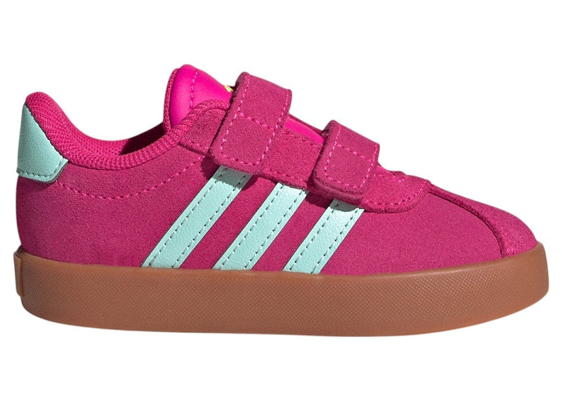 adidas VL Court 3.0 Shock Pink Semi Flash Aqua Lucid Lemon (TD)
