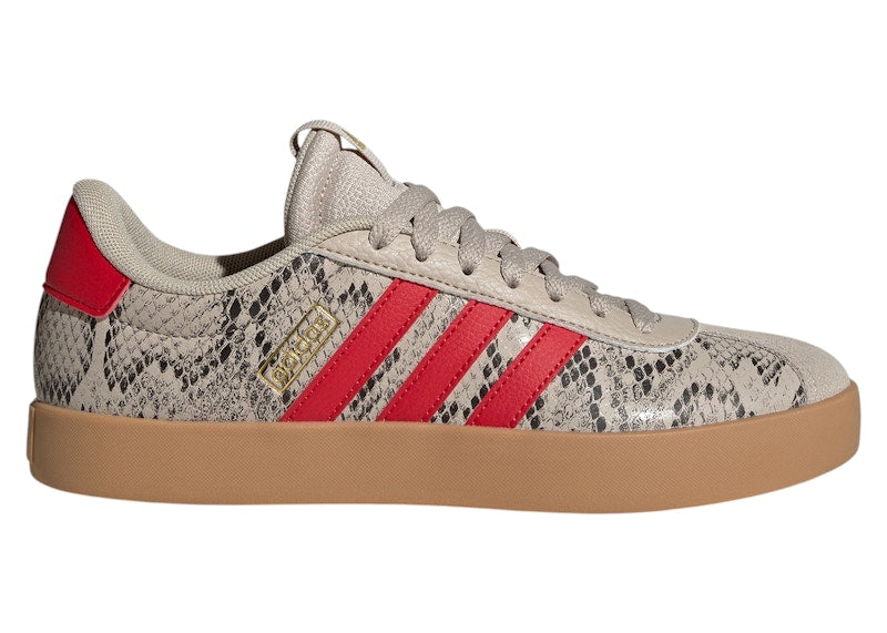 adidas VL Court 3.0 Wonder Beige Better Scarlet Snakeskin (Women's)
