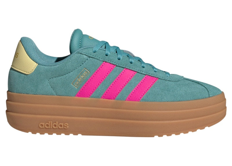 adidas VL Court Bold Powder Teal Shock Pink Powder Yellow (Women's)