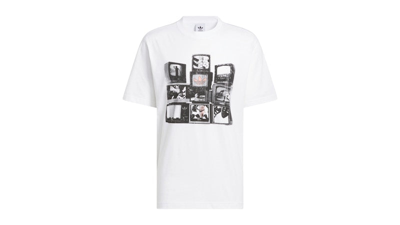 adidas Vintage Tv Graphic Tee White