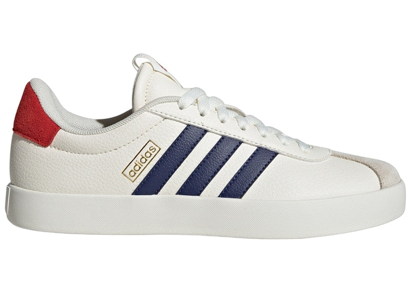 adidas Vl Court 3.0 Low Off White Dark Blue Better Scarlet (Women's)
