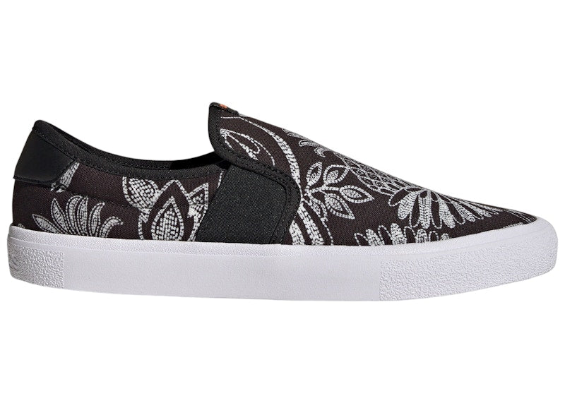 adidas Vulcraid3R Slip On Core Black Signal Orange Cloud White