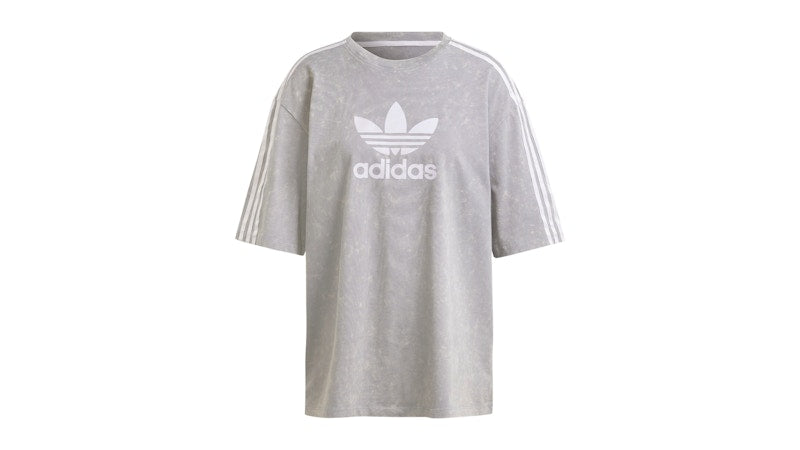 adidas Washed-Out Boyfriend-Fit T-Shirt Grey Three