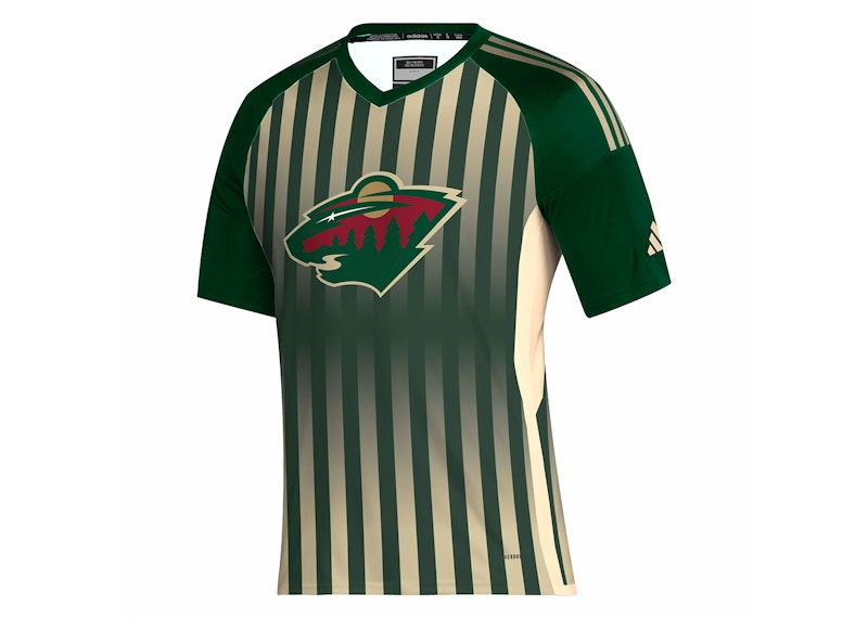 adidas Wild Hockey Tee Team Dark Green/Cream/Multi