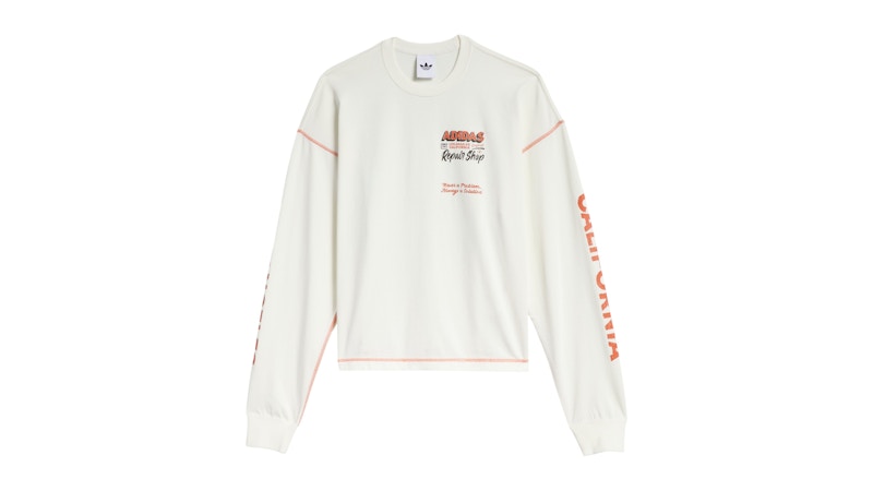 adidas Wilshire Long Sleeve Tee Off White