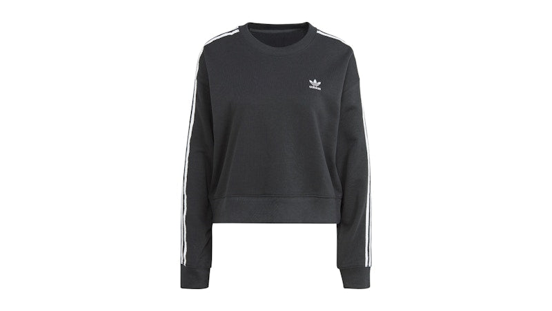 adidas Women's 3-Stripes Crew Sweatshirt Black