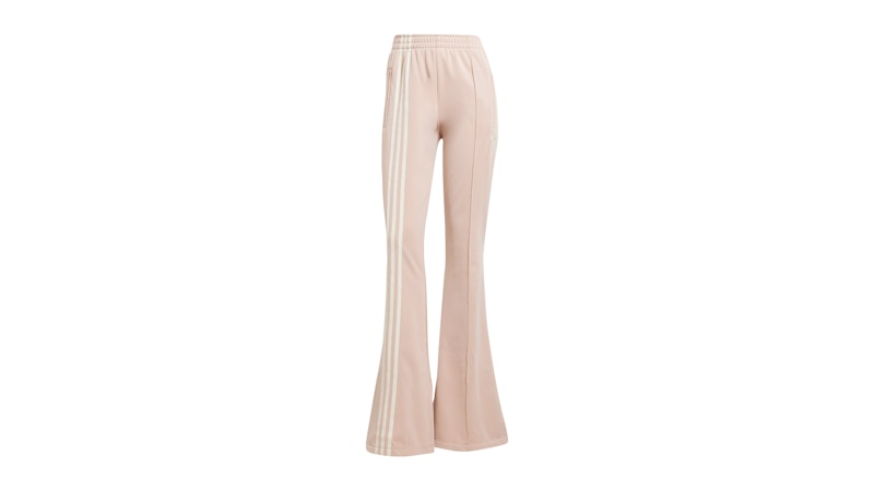 adidas Women's 3-Stripes Flared Firebird Track Pants Ash Pearl