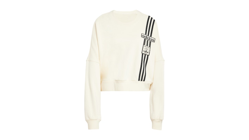 adidas Women's Adibreak Cropped Sweatshirt Cream White