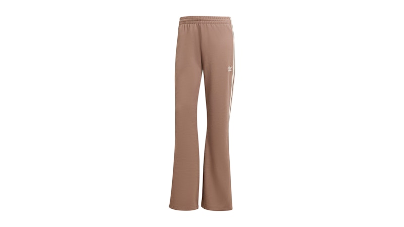 adidas Women's Adicolor 3-Stripes Flared Track Pants Trace Brown