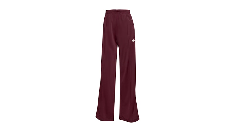 adidas Women's Adicolor Classic Firebird Loose Track Tracksuiit Bottoms Maroon/cream/white