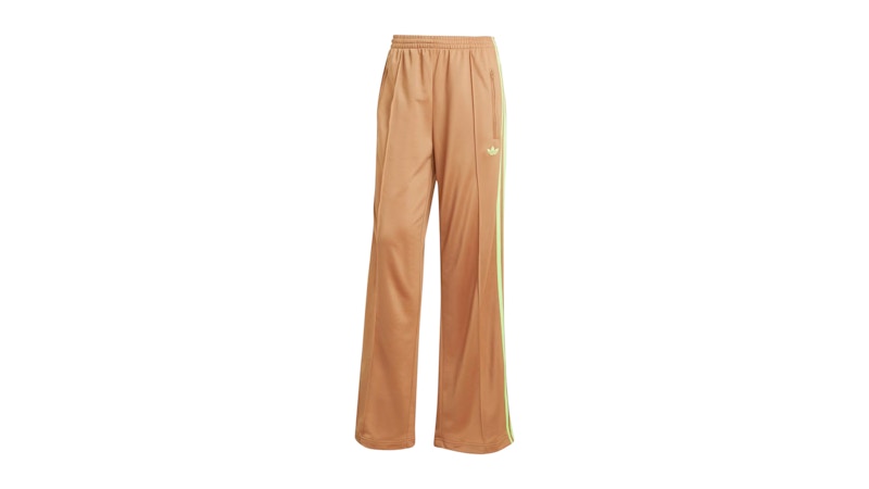 adidas Women's Adicolor Classic Firebird Loose Track Tracksuit Bottoms Beige/Signal Green