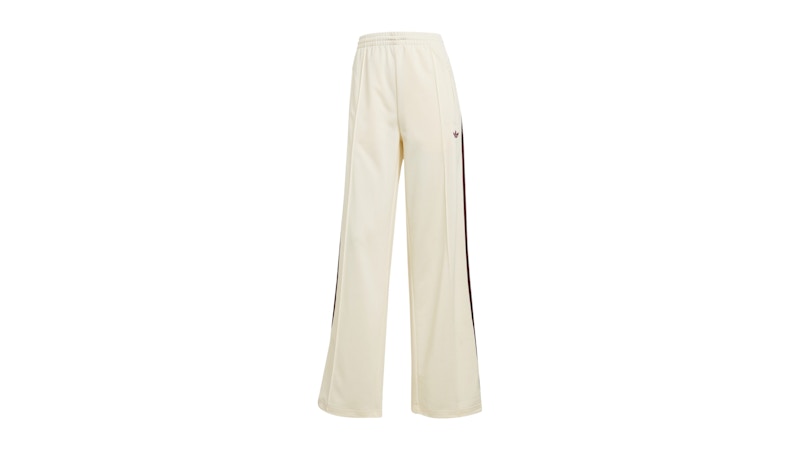 adidas Women's Adicolor Classic Firebird Loose Track Tracksuit Bottoms Cream White/Maroon
