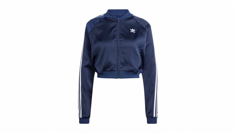 adidas Women's Adicolor Satin Track Top Night Indigo