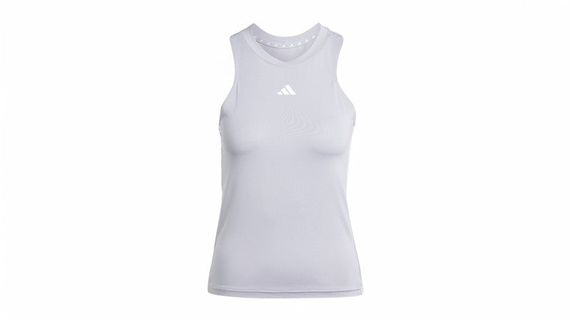 adidas Women's Aeroready Train Essentials Regular 3-Stripes Tank Top Glory Grey/White