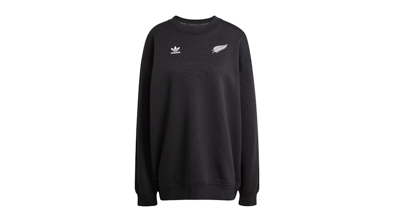 adidas Women's All Blacks Essentials Long Sleeve Crew Sweatshirt Black