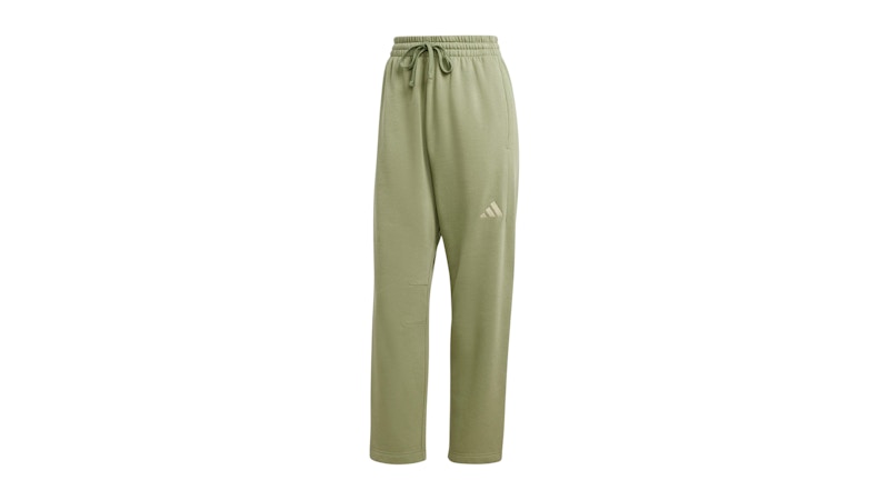 adidas Women's All Szn Fleece Barrel Leg Pant Tent Green