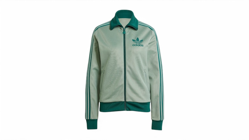 adidas Women's Beckenbauer Track Top Silver Green