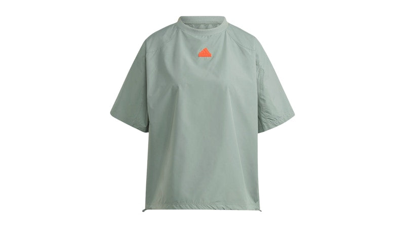 adidas Women's City Escape Loose-Fit T-Shirt Silver Green