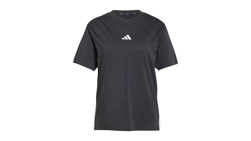 adidas Women's Essentials 3-Stripes Cotton T-Shirt Black/White