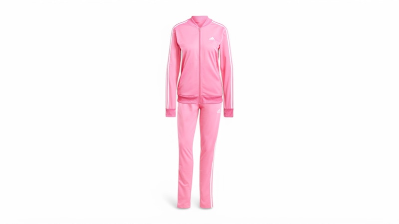 adidas Women's Essentials 3-Stripes Tracksuit Pulse Magenta/White