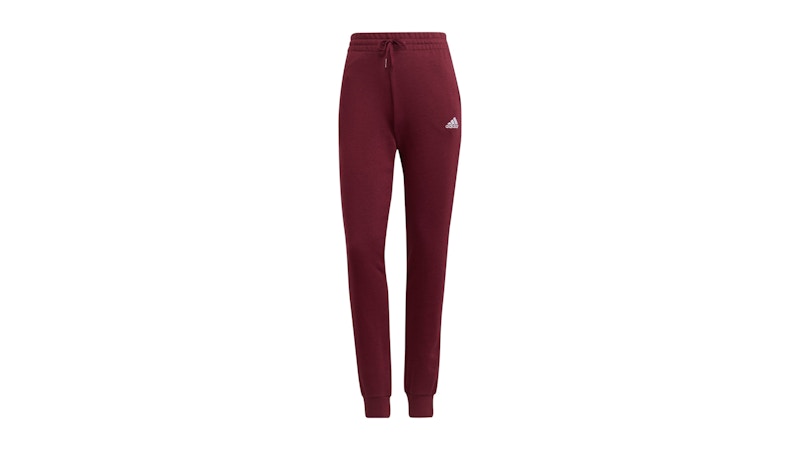 adidas Women's Essentials French Terry Logo Pant Victory Crimson/White