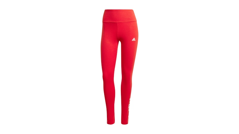 adidas Women's Essentials High-Waisted Logo Leggings Better Scarlet