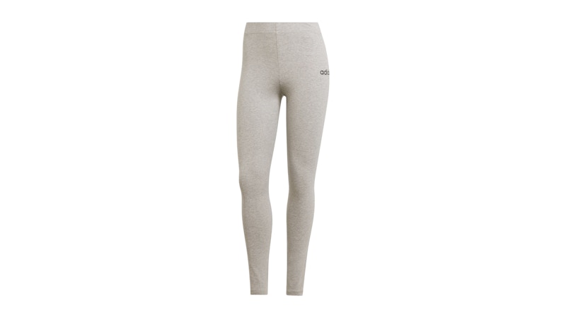 adidas Women's Essentials Linear Cotton Leggings Medium Grey Heather/Black