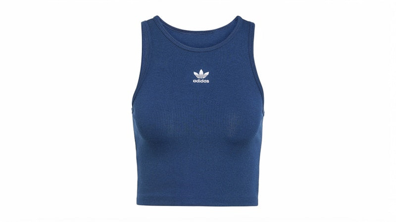 adidas Women's Essentials Ribbed Tank Top Night Indigo