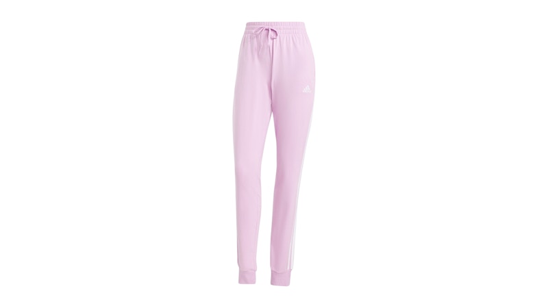 adidas Women's Essentials Single Jersey 3-Stripes Pant Bliss Lilac/White
