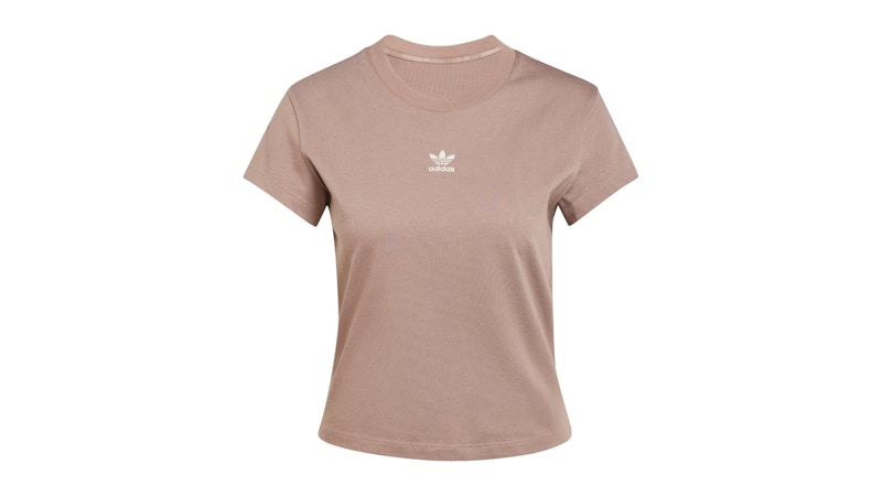adidas Women's Essentials Slim T-Shirt Trace Brown