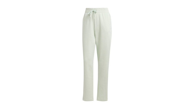 adidas Women's Essentials Small Logo Feel Cozy Open Hem Pant Linen Green