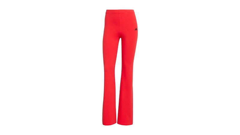 adidas Women's Essentials Small Logo Flared Leggings Pure Ruby/Black