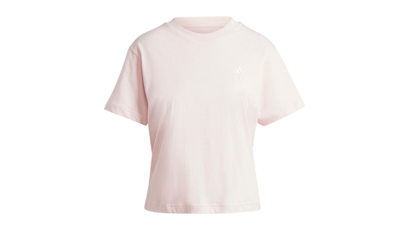 adidas Women's Essentials Small Logo T-Shirt Sandy Pink