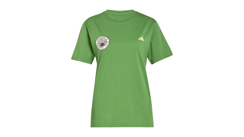 adidas Women's Farm Graphic T-Shirt Crew Green