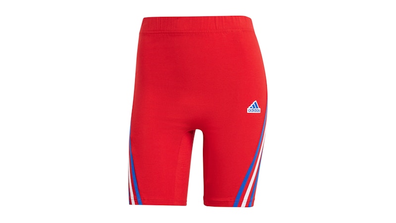 adidas Women's Future Icons 3-Stripes Biker Shorts Better Scarlet