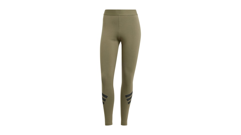 adidas Women's Future Icons 3-Stripes Leggings Olive Strata