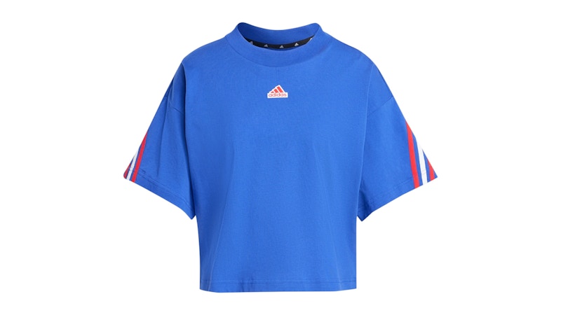 adidas Women's Future Icons 3-Stripes T-Shirt Semi Lucid Blue