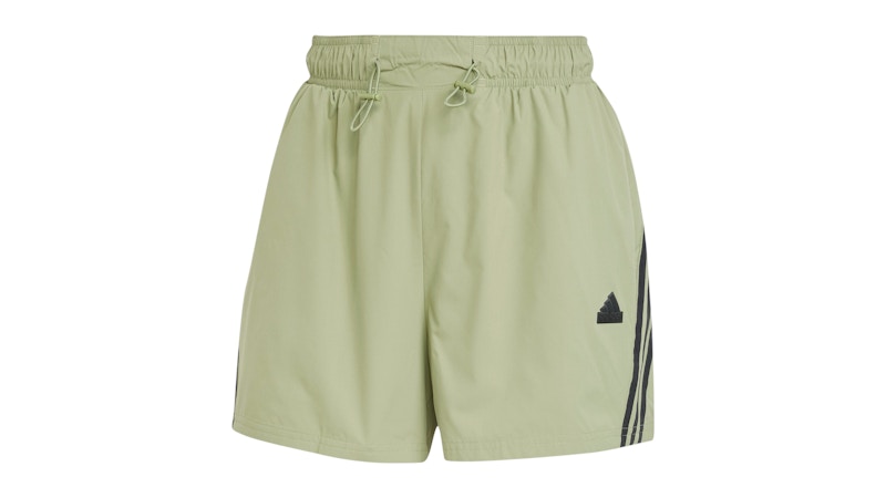 adidas Women's Future Icons 3-Stripes Woven Shorts Tent Green