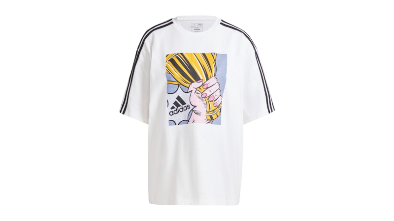 adidas Women's Gallery Graphic Oversized T-Shirt White